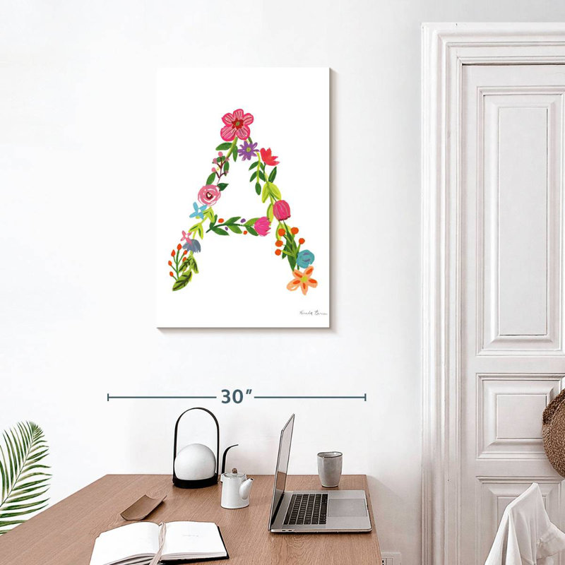 Lettre de l'alphabet floral Keiri I, H 30 po x l 20 po