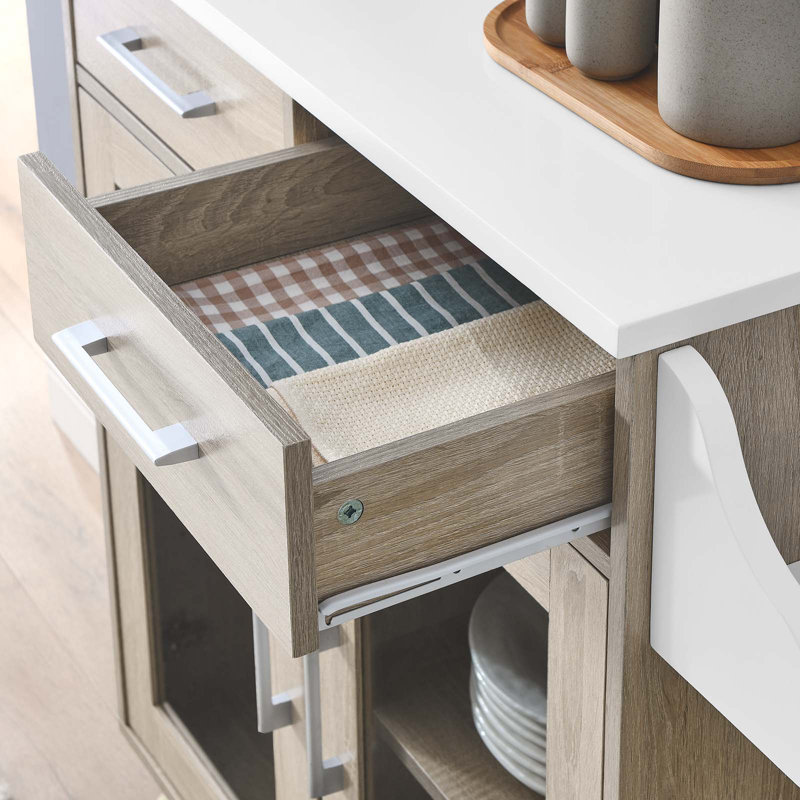 Modway Cuisine Kitchen Cart, Oak