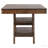 Walnut 2-Drawer Counter Height Table