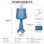Lampe sur pied 27,76 po Blue Hollow