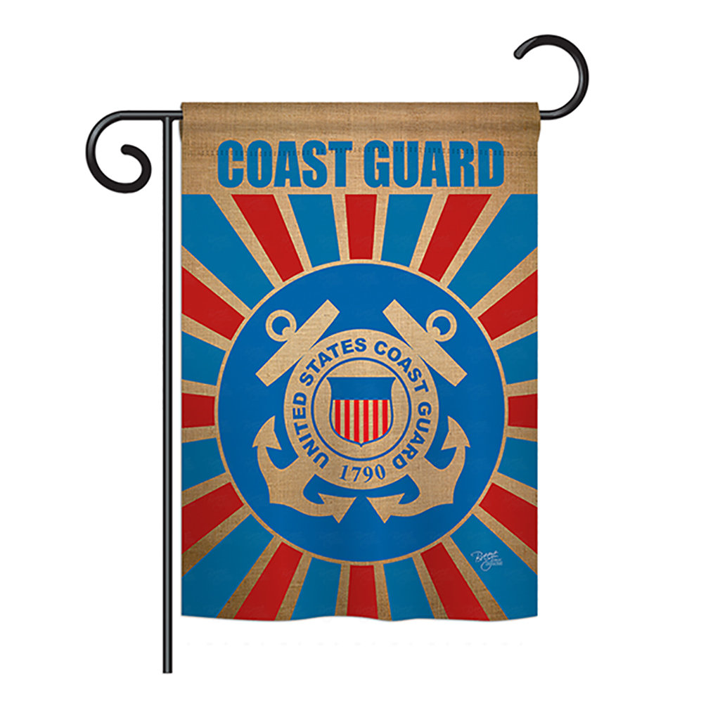 Double Sided 18.5'' H x 13'' W Burlap Flag Set Breeze Decor