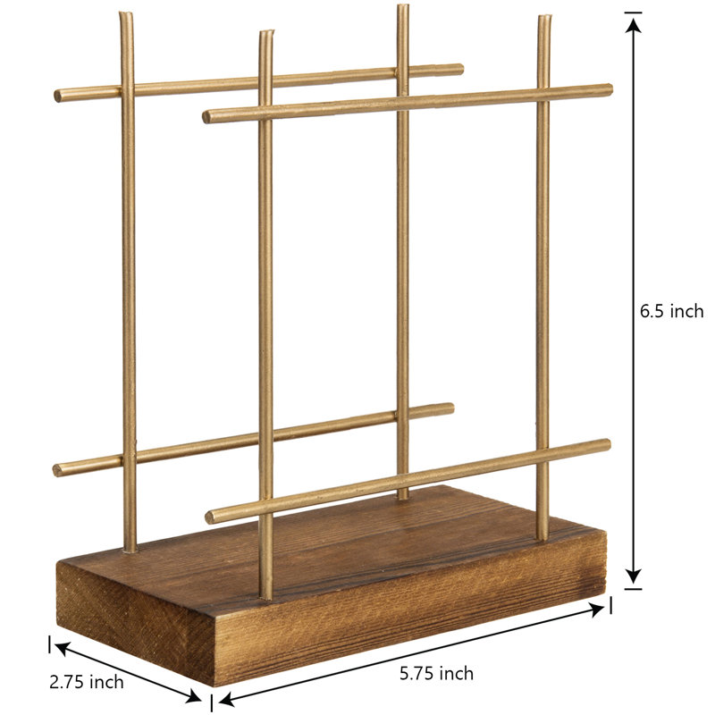 Metal and Wood Napkin Holder