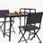 3PCS Patio Bistro Set, Patio Set of Foldable Patio Table and Chairs,Outdoor Patio Furniture Sets,Black