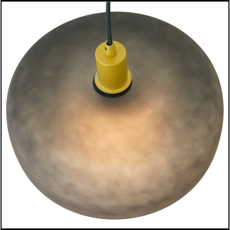 Pendant Lamp - Black Sprayed And Gold