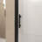 28"x 72" Pivot Shower Door, Matte Black Aluminum Frame, Half Frame ,1/4"(6mm) Tempered Glass Explosion Proof Film,Stainless Steel Handle