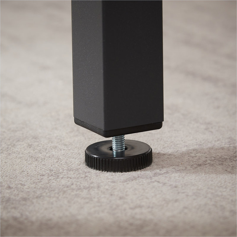 Ensemble de table de bar industriel avec 2 bancs, conception escamotable et compacte, panneau de particules noir mat et acier, L 43,3 po x l 23,6 po x H 29,9 po