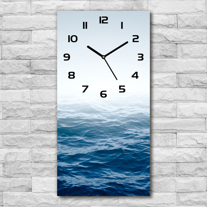 Jalysia Glass Wall Clock, Blue/Black