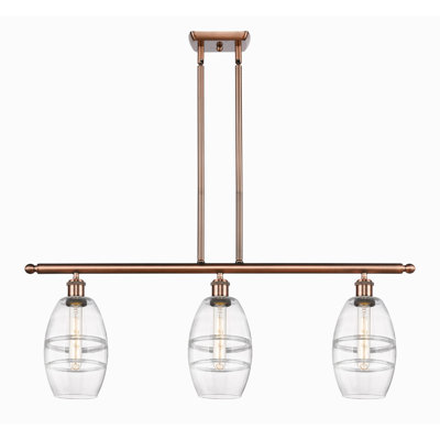 Luminaire suspendu pour îlot de cuisine 3 lumières Dundrod