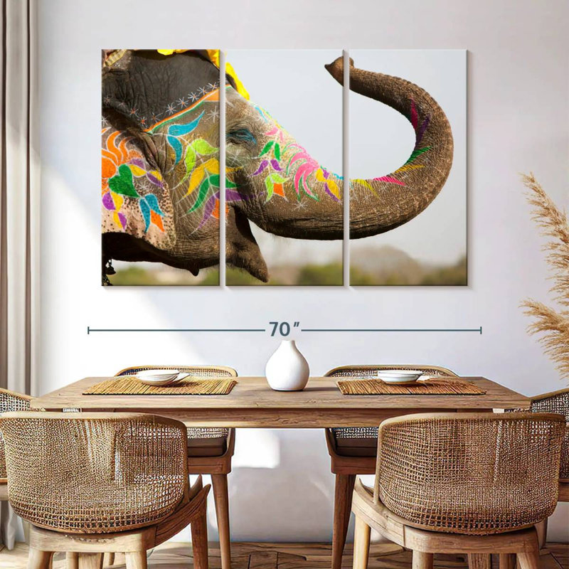 Brampt Jaipur Festival Elephant, H 42 po x l 65 po
