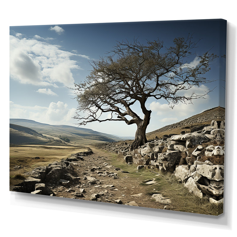 " Tree Solutide Landscape ", Wrapped Canvas, 34" H x 44" W x 1.5" D