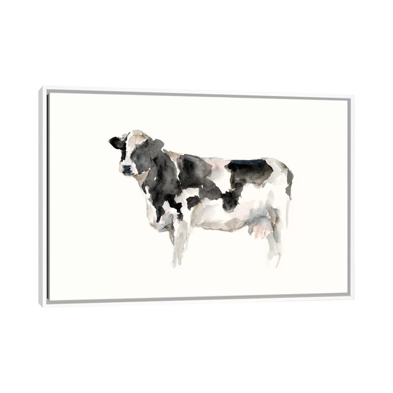 "Farm animal Study III" par Ethan Harper, reproduction d’art, H 32 po x l 48 po x 1,5 po, Toile blanche encadrée
