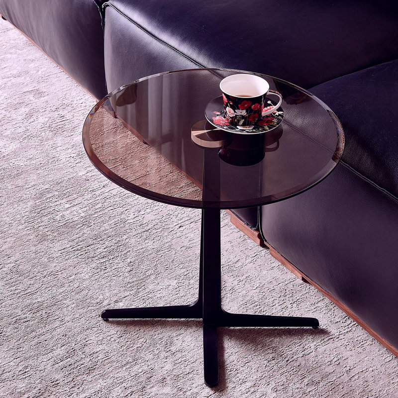 Table d'appoint ronde en verre Iorio