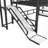 House Loft Bed With Slide And Stairs, Metal Playhouse Bed With Storage Shelves, House-Shaped Roof And Noise-Free Design-850756497-850756496