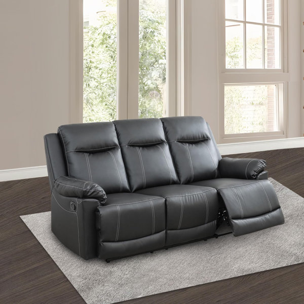 Ebern Designs Seead Faux Leather Reclining Sofa | Wayfair