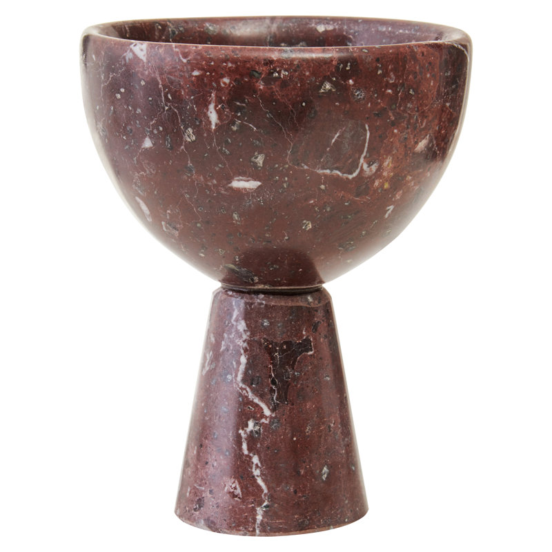 Salmo Marble Decorative Bowl, Red