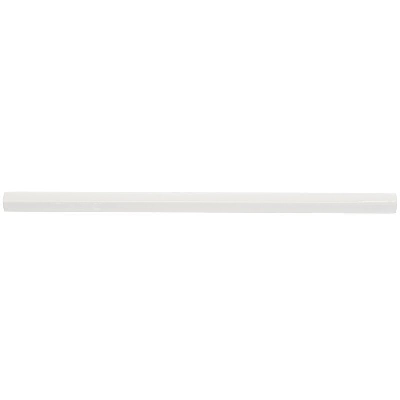 Carreau de céramique quart de rond 10 po x 0,5 po Siène, Blanc