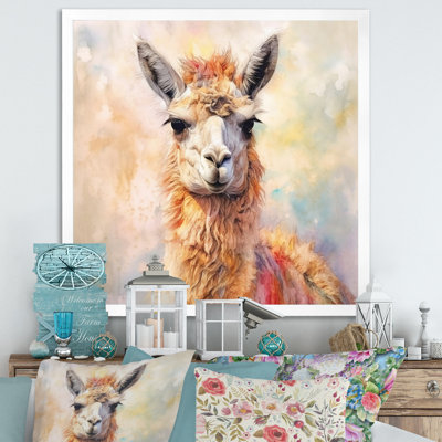 Llama Harmony I - animaux, reproduction sur toile