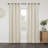 Linen Slub Blackout Grommet Curtain Pair(2 Panels)-1690845416-1690845417