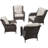 Nellie Wicker 4 - Person Patio Conversation Set with Cushions-1749924492