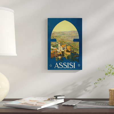 Affiche de voyage Assise par Studio W - Estampe numérique sur toile tendue avec châssis