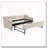 Upholstered Daybed with Trundle,USB Port ,Side Pockets,Velvet Daybed with Button on Back and Piping on Waved Shape Arms-2028699643