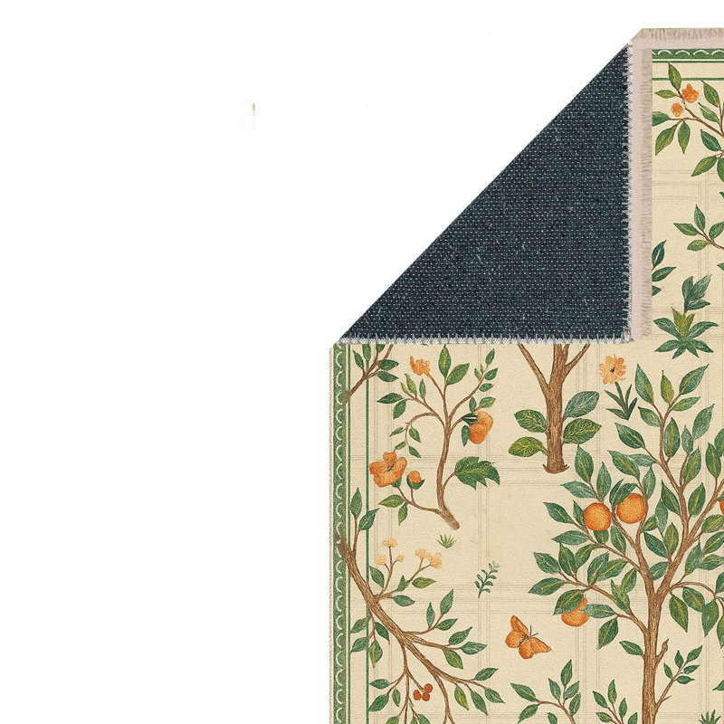 Tapis orange Arts & Crafts