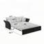 Canapé-lit convertible capitonné avec 2 coussins moelleux-601249758