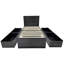 Lit simple avec rangement Robin en gris foncé