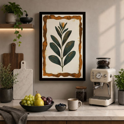 Study in Green Botanical - Wrapped Canvas
