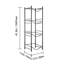 Support à bouteilles d'eau robuste à 4 niveaux - Support vertical pour bidon d'eau de 5 gallons avec garde-corps et ensemble anti-basculement pour la cuisine, le bureau et le rangement à la maison