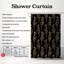 Rideau de douche standard 1 pièce Gilded Bloom-467841278