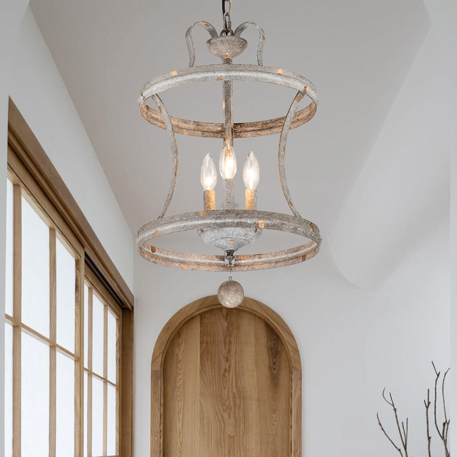 Laurel Foundry Modern Farmhouse® Callista 3 Light French Country Vintage Chandelier & Reviews | Wayfair