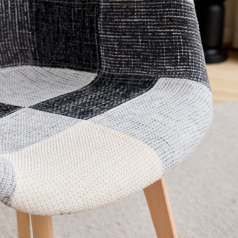 Oakes 39cm H Upholstered Armchair, Black/White/Grey