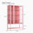 Tall Metal Display Cabinet with Glass Door and LED Lights, Three-sided Glass Curio Cabinet for Collectibles-129443816
