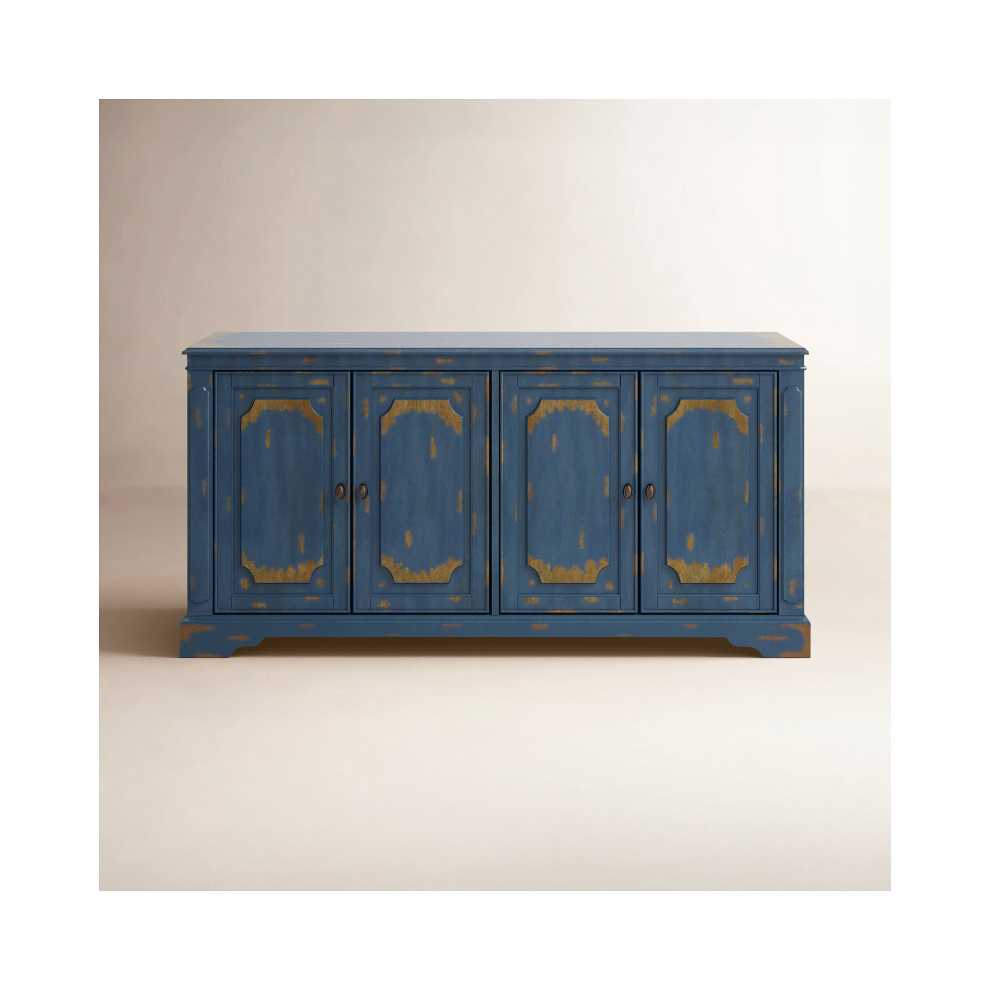 Dalgard TV Stand for TVs up to 65", 32"H x 65"W x 16"D, Blue