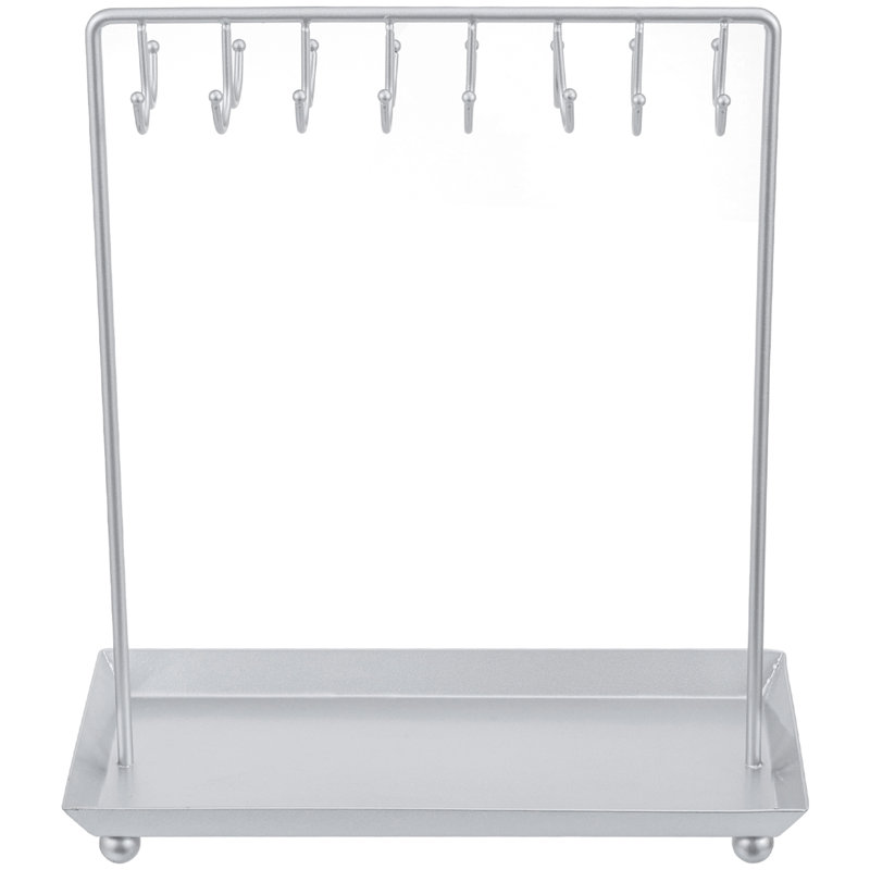 Silver Necklace Jewellery Stand with Tray