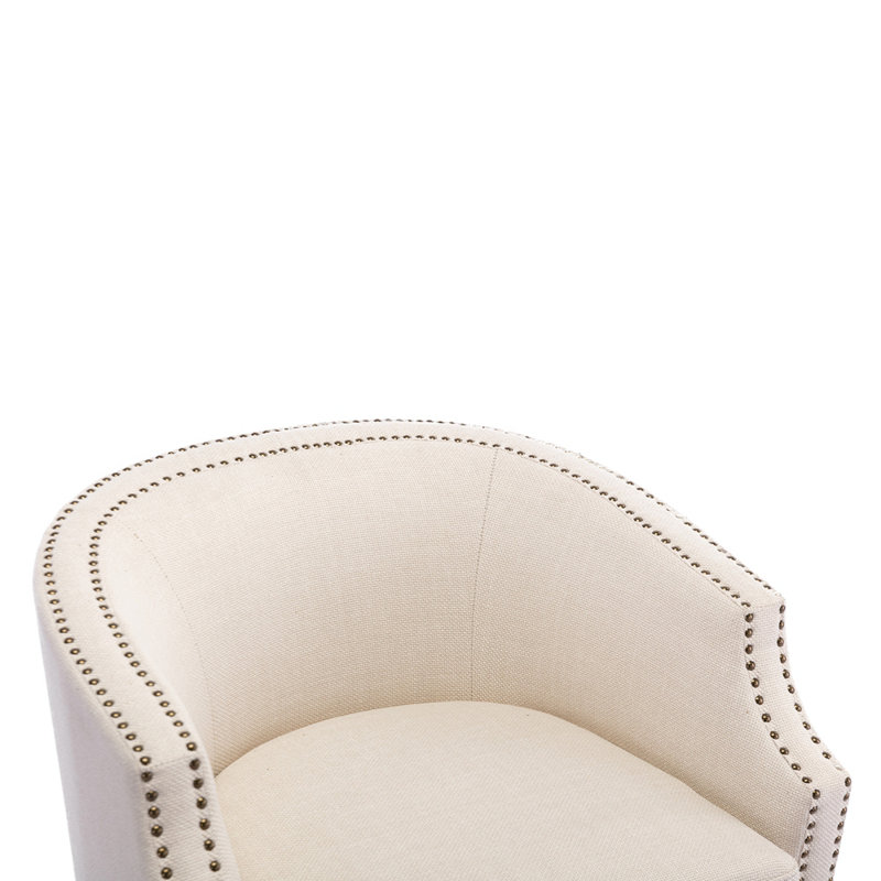 Chaise pivotante 30,5 po Pimm, Mélange de polyester beige