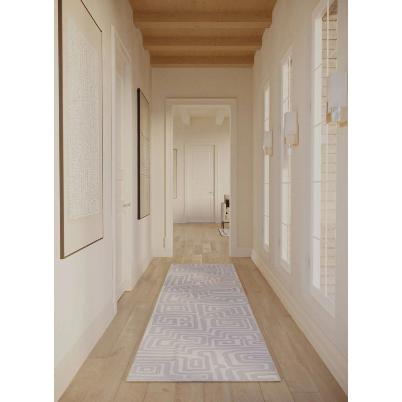 Chenille Geometric Indoor Rug, Runner 2'9" x 12'