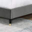 Grand lit plateforme à oreilles en velours gris et mobilier de chambre élégant-1461489838-1461489839