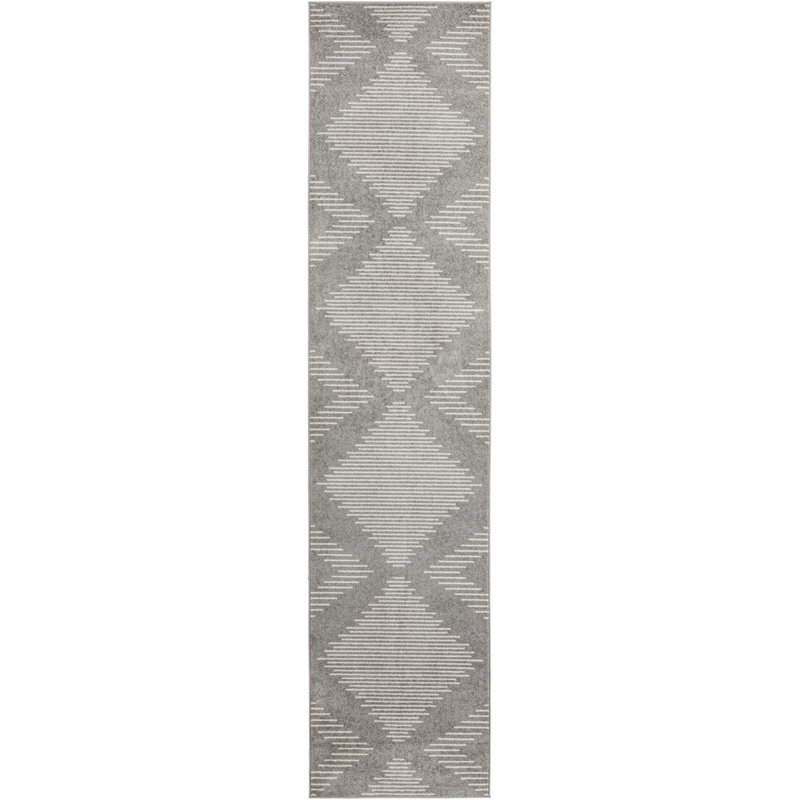 Geometric Indoor Rug, Runner 3'3" x 14'