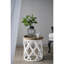 Table d'appoint 23 po blanc vieilli, style décontracté, bois de sapin, 19,7 x 19,7 x 23 po, 9,9 lb, style moderne rustique décontracté, design américain