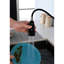 Robinet à poignée simple en acier inoxydable avec évier rétractable pour la cuisine, système de couleur noir mat, buse à grande arche rotative à 360 °, trois modes de sortie d'eau, jet, température sans effort et-552387382