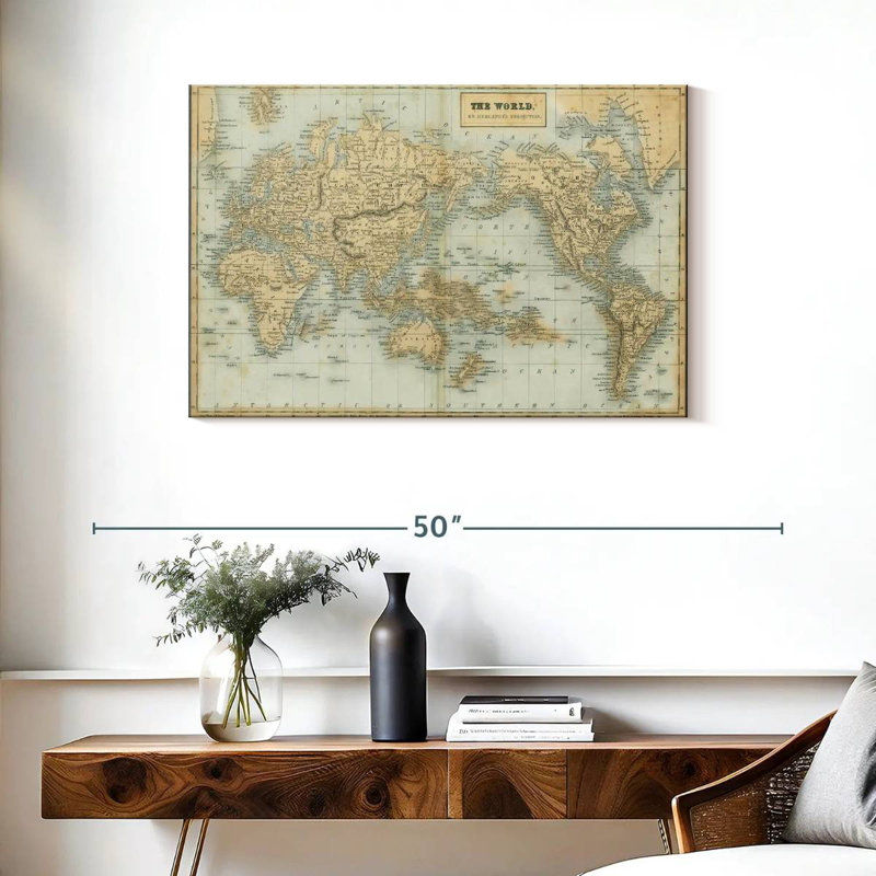 Aliaz, la carte du monde neutre, H 24 po x l 36 po
