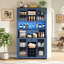 70.9" Kitchen Storage With Ports, Wine Rack, And Large Countertop Workspace For Dining Rustic Buffet Led Strip, 6 - Glass Stemware Ample-130040438