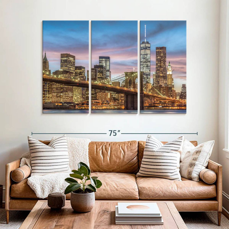 Lilie Brooklyn Bridge Skyline, 42" H x 65" W