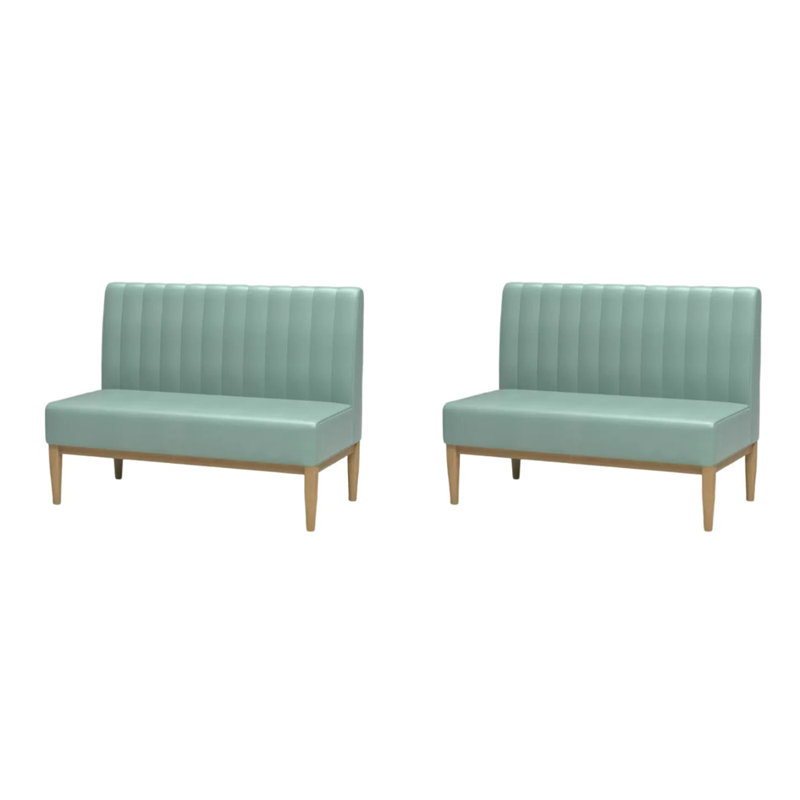 Banc rembourré en similicuir Cafe Cafe, Vert clair