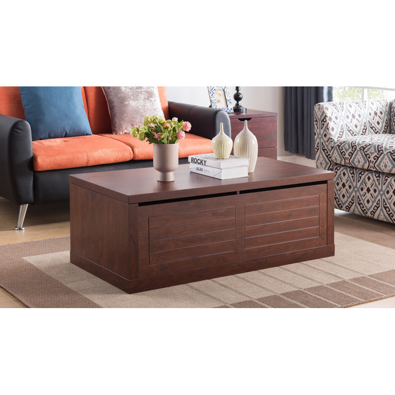 Solid Coffee Table with Storage