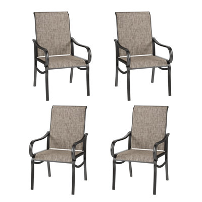 4pcs Patio Dining Outdoor Sling Chairs