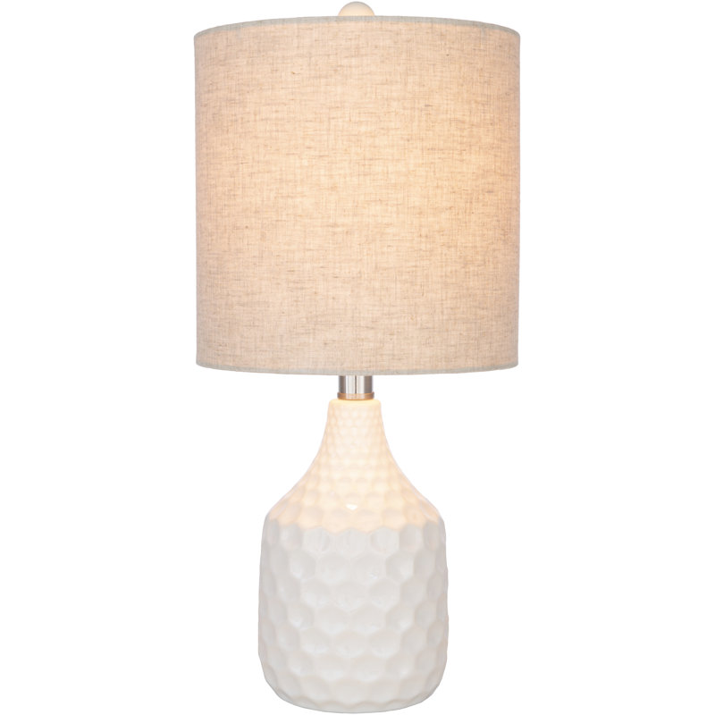Lampe de table 18,5 po Della, Ivoire ivoire