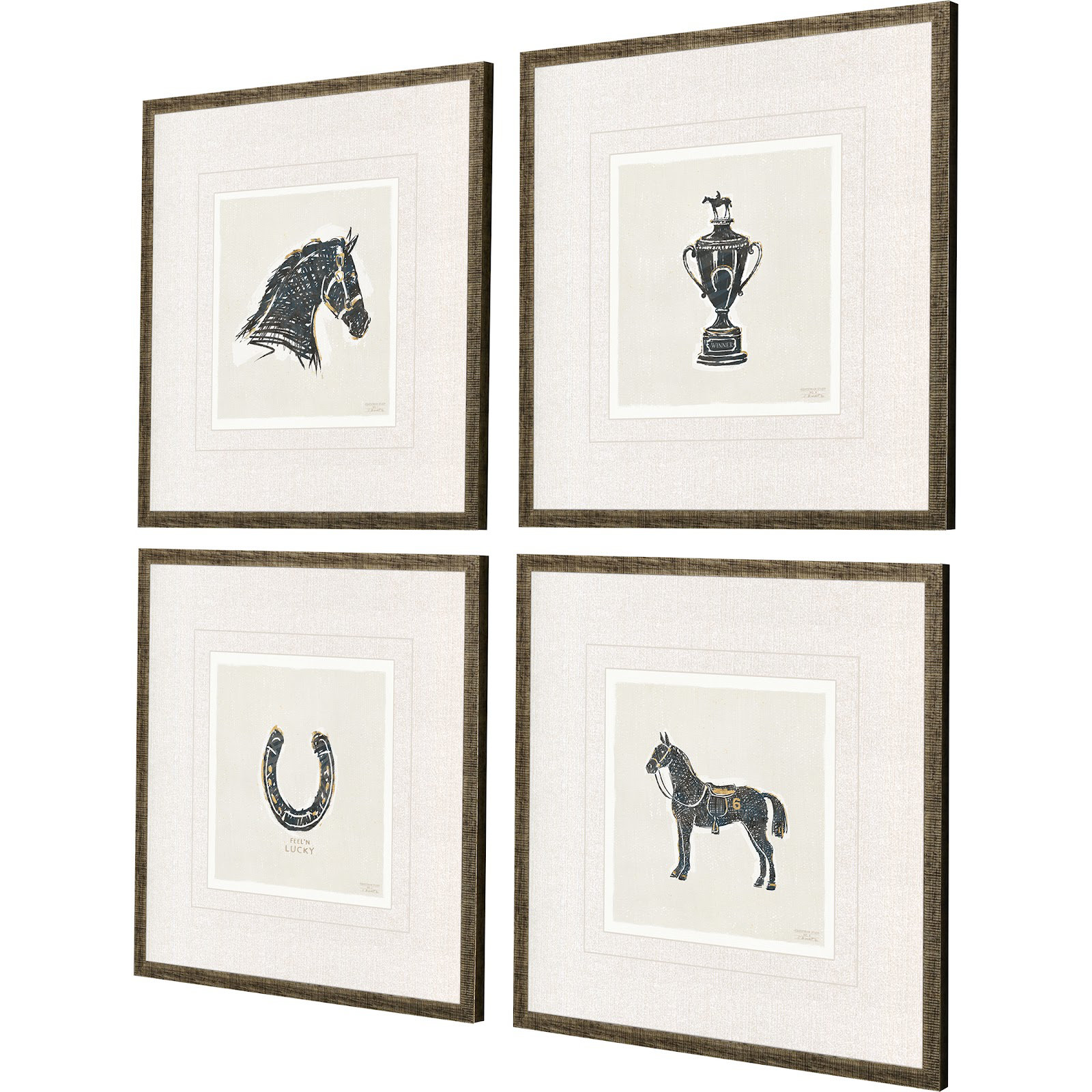 https://assets.wfcdn.com/im/21522220/compr-r85/2140/214022274/equestrian-s4-framed-on-paper-4-pieces-by-barrett-painting.jpg